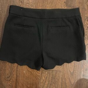 Ann Taylor Loft black scalloped shorts, size 10